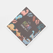 Dinos, laten we de verjaardag van de roerige kinde servet (Hoek)