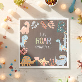 Dinos, laten we de verjaardag van de roerige kinde servet