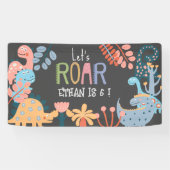 Dinos, laten we de verjaardag van de roerige kinde spandoek (Horizontaal)