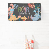 Dinos, laten we de verjaardag van de roerige kinde spandoek (Insitu)