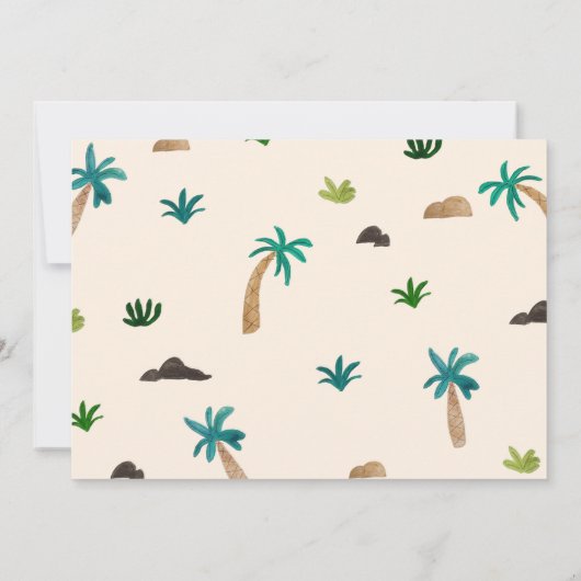 Dino's met lege verf - zondagsfeest kaart (Achterkant)