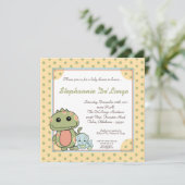 Dinos Play Dinosaurs T Rex Baby shower Invitation Kaart (Staand voorkant)