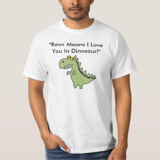 Dinos, "Rawr betekent dat ik van je hou in Dinosa. T-shirt