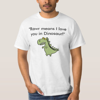 Dinos, "Rawr betekent dat ik van je hou in Dinosau T-shirt