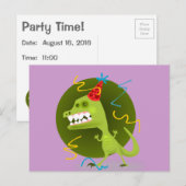 Dino's Rock - Dinosaur Birthday Party Uitnodiging Briefkaart (Voorkant / Achterkant)