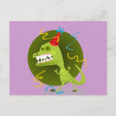 Dino's Rock - Dinosaur Birthday Party Uitnodiging Briefkaart (Voorkant)