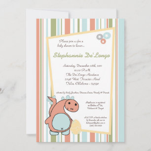 Dino's Spelen Dinosaurussen T Rex Baby shower Invi Kaart