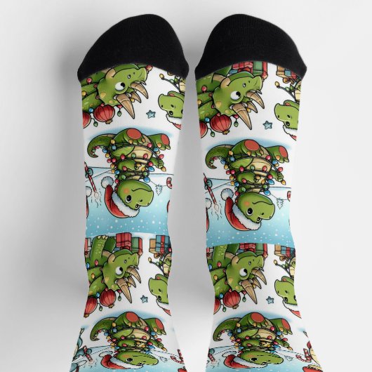Dino's voor kerst Crew Soks Sokken (Top)