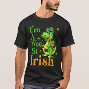 Dinosaru Ik ben een beetje Iers Happy St Patrick's T-shirt