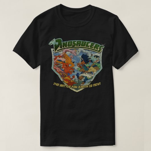 Dinosaucers Battle for Earth 1987 T-shirt (Design voorkant)