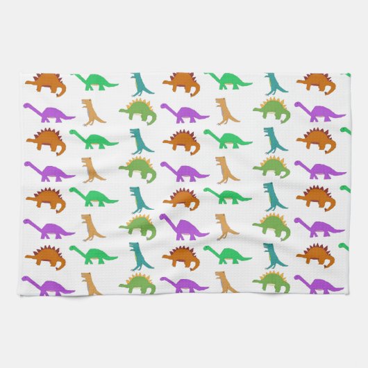 Dinosauer-patroonhanddoek Theedoek (Horizontaal)