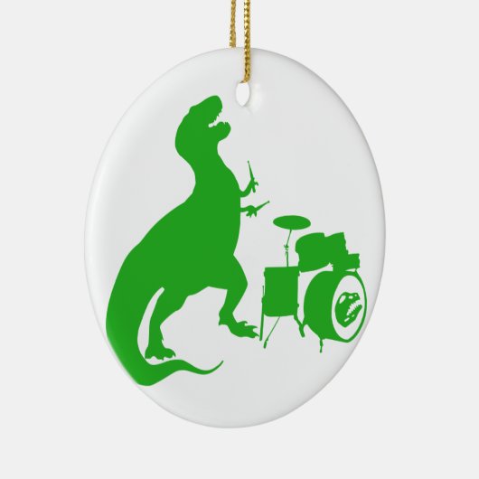 Dinosauer speeltrommels - Kies achtergrondkleur Keramisch Ornament (Rechts)