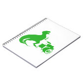 Dinosauer speeltrommels - Kies achtergrondkleur Notitieboek (Linkerzijde)
