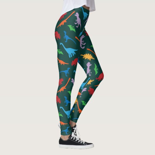 Dinosauer, zeven soorten silhouetpatroon leggings (Rechts)