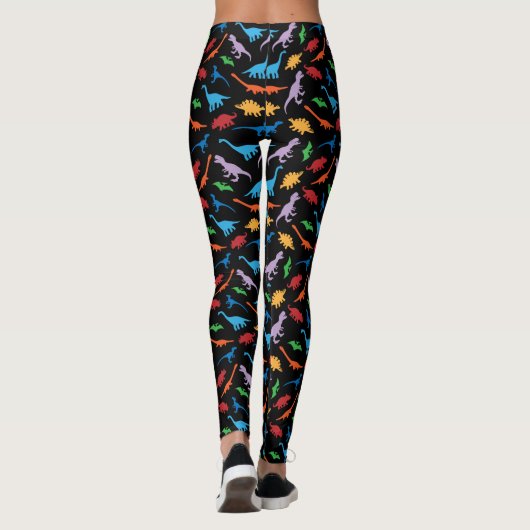 Dinosauer, zeven soorten silhouetpatroon leggings (Achterkant)