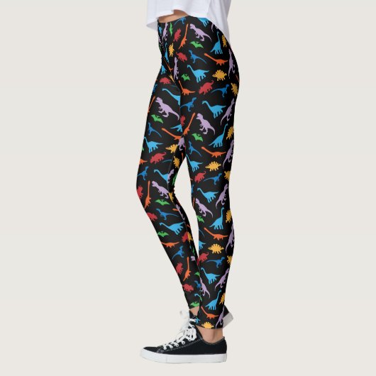 Dinosauer, zeven soorten silhouetpatroon leggings (Links)