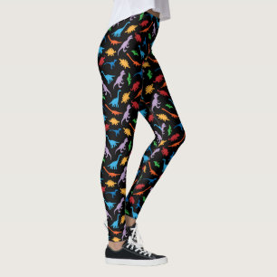 Dinosauer, zeven soorten silhouetpatroon leggings