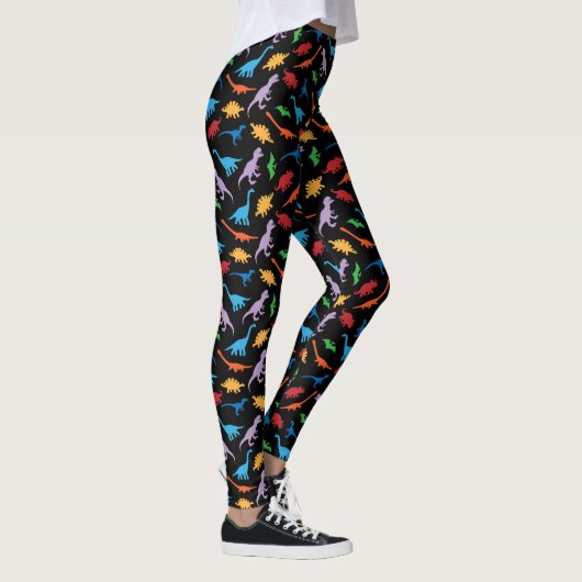Dinosauer, zeven soorten silhouetpatroon leggings (Rechts)