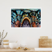 Dinosauerhuid abstract poster (Keuken)