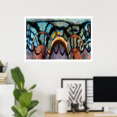 Dinosauerhuid abstract poster (Thuiskantoor)