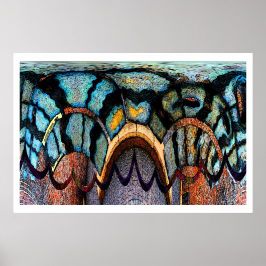Dinosauerhuid abstract poster (Voorkant)