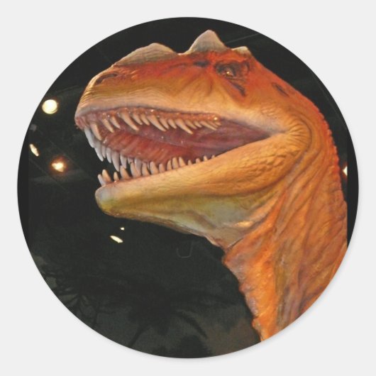 Dinosauersticker Ronde Sticker (Voorkant)