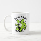 Dinosault Grappige Dinosaurus Pun Koffiemok (Links)