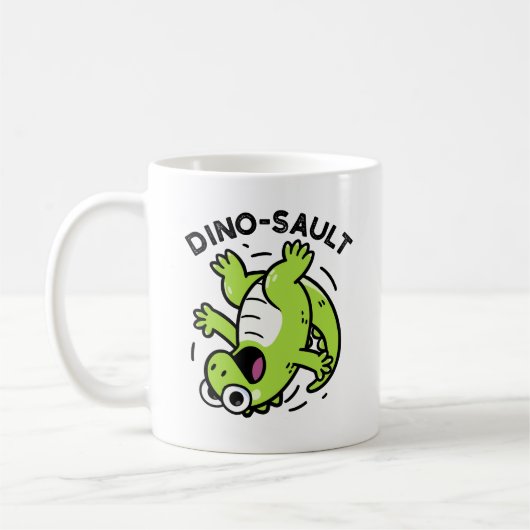 Dinosault Grappige Dinosaurus Pun Koffiemok (Links)
