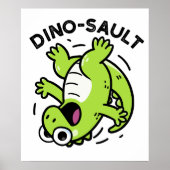Dinosault Grappige Dinosaurus Pun Poster (Voorkant)