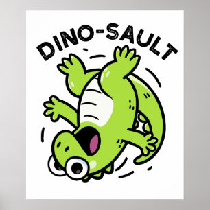 Dinosault Grappige Dinosaurus Pun Poster