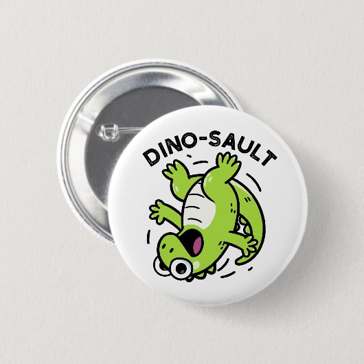 Dinosault Grappige Dinosaurus Pun Ronde Button 5,7 Cm (Voorkant /achterkant)