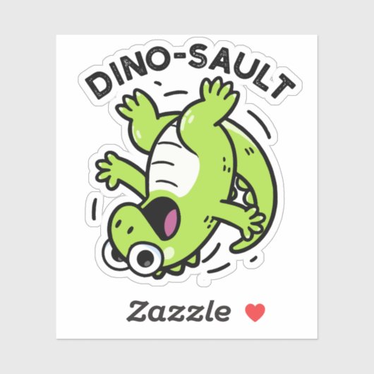 Dinosault Grappige Dinosaurus Pun Sticker (Vel)