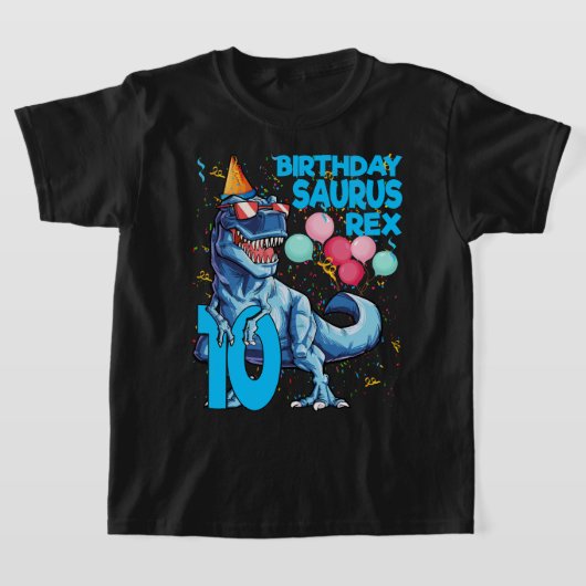 Dinosaur 10th Birthday T Rex 10 Year Old BIRTHDAYS T-shirt (Laagn)