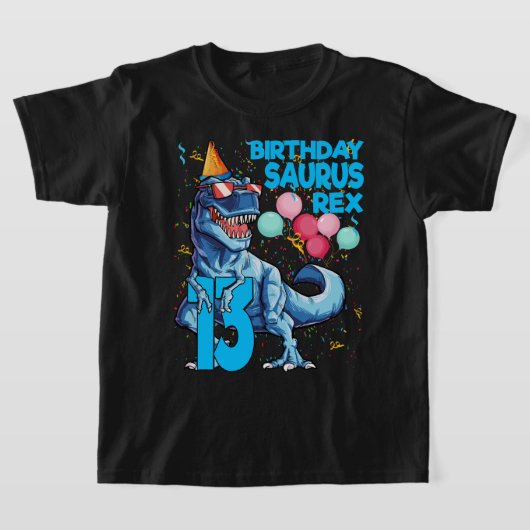 Dinosaur 13th Birthday T Rex 13 Year Old BIRTHDAYS T-shirt (Laagn)