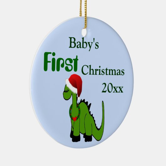 Dinosaur 1 kerst keramisch ornament (Rechts)