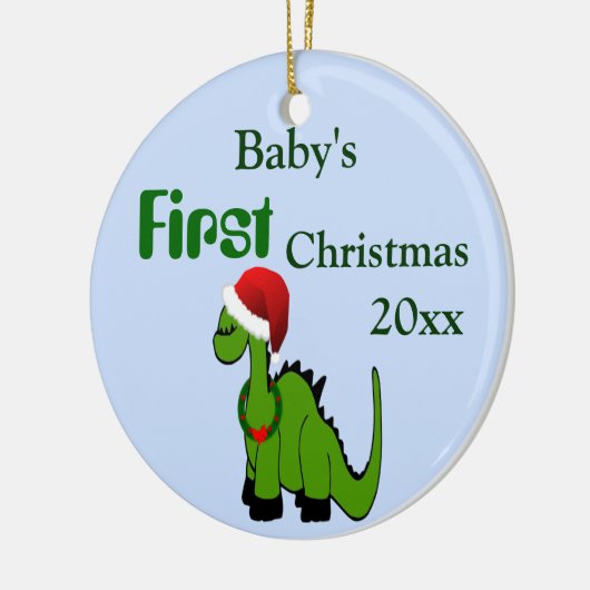 Dinosaur 1 kerst keramisch ornament (Links)