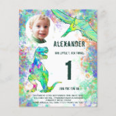 Dinosaur 1e Birthday Party Budget Flyer (Voorkant)