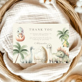 Dinosaur 1e verjaardag bedankkaart