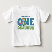 Dinosaur 1e verjaardag Cute Aangepaste naam wordt  (Voorkant)
