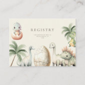 Dinosaur 1e verjaardag informatiekaartje (Voorkant)