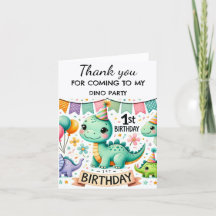 Dinosaur 1e Verjaardag Party Boy Dino Schattige