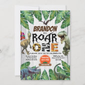 Dinosaur 1e verjaardag Roar one jurassic Kaart (Voorkant)