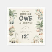 Dinosaur 1e verjaardag servet (Voorkant)