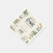 Dinosaur 1e verjaardag servet (Hoek)