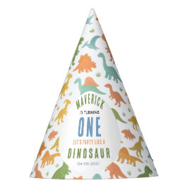 Dinosaur 1e verjaardagsfeestje | Schattig prehisto Feesthoedjes