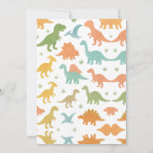 Dinosaur 1e verjaardagsfeestje | Schattig Prehisto Kaart (Achterkant)