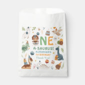Dinosaur 1st Birthday Boy One A-Saurus Dino Party Bedankzakje (Voorkant)