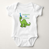 Dinosaur 1st Birthday Custom Romper (Voorkant)