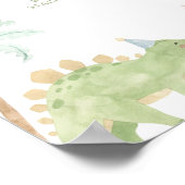 Dinosaur 1st Birthday Milestone Chart Poster (Hoek)