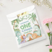 Dinosaur 1st Birthday One A-Saurus Cute Dino Party Bedankzakje (Gezegeld)